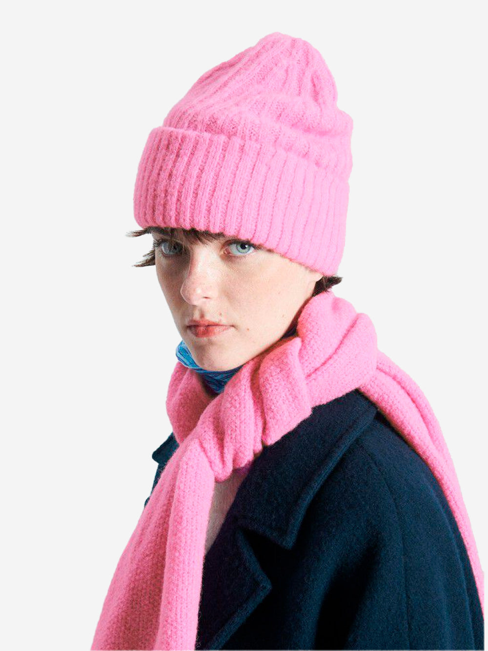 AMERICAN VINTAGE Berretto a coste in misto alpaca rosa Rosa Urbanstaroma