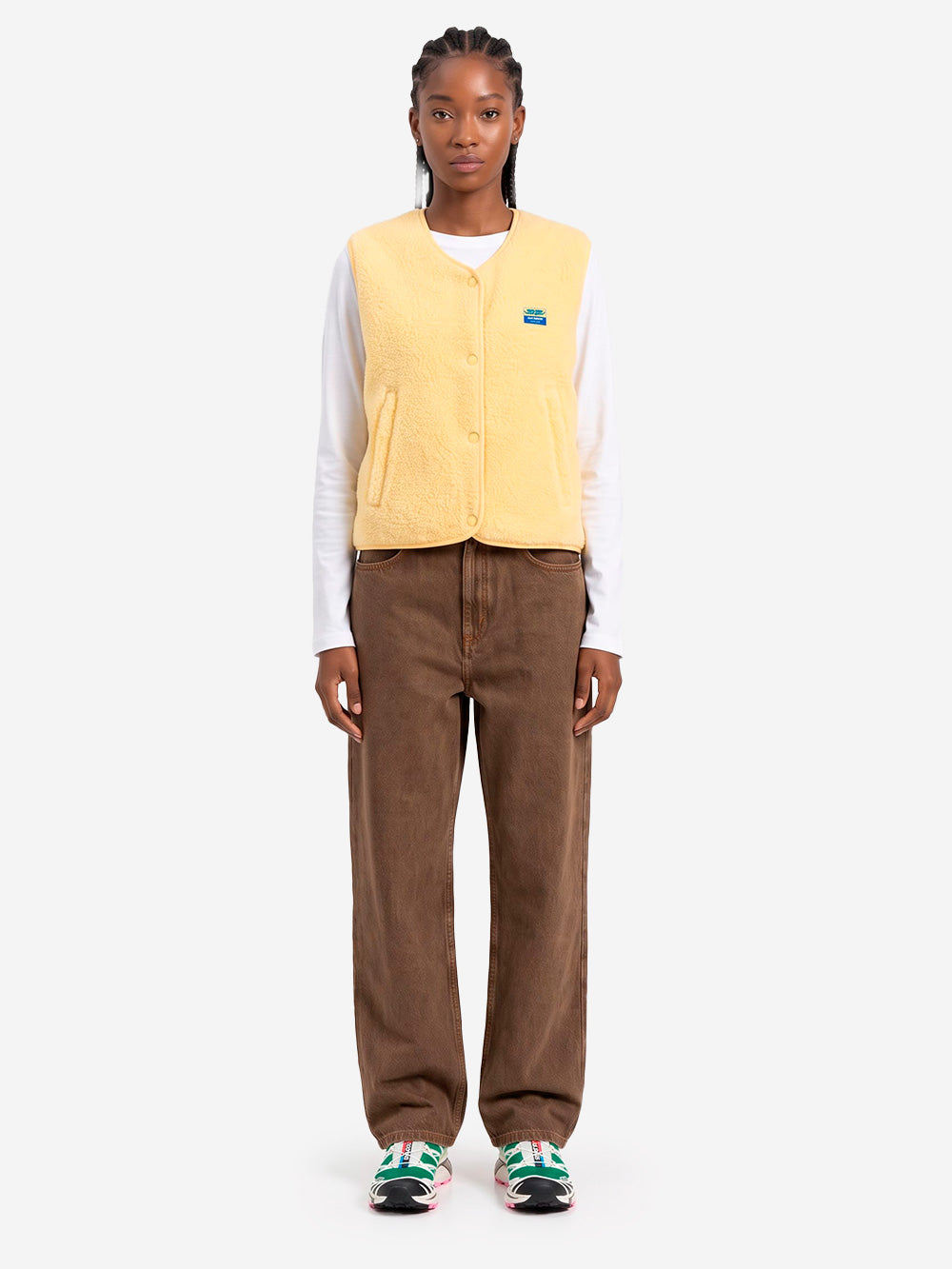 AMERICAN VINTAGE Gilet ampio giallo in pile Giallo Urbanstaroma