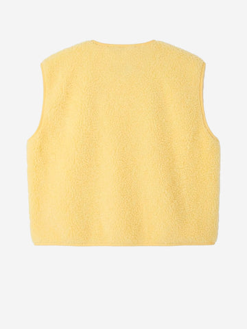 AMERICAN VINTAGE Gilet ampio giallo in pile Giallo