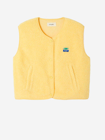 AMERICAN VINTAGE Gilet ampio giallo in pile Giallo