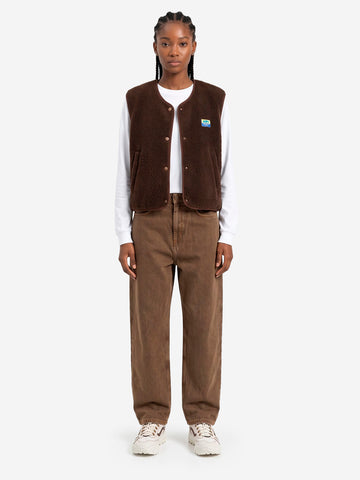 AMERICAN VINTAGE Gilet ampio marrone in pile Marrone