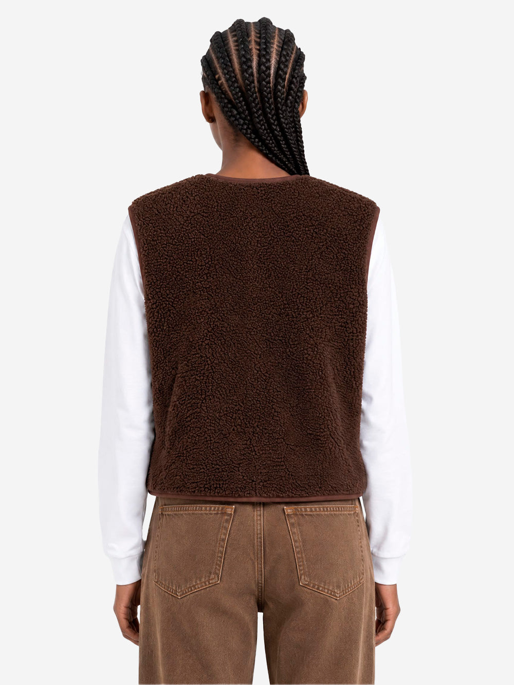 AMERICAN VINTAGE Gilet ampio marrone in pile Marrone Urbanstaroma