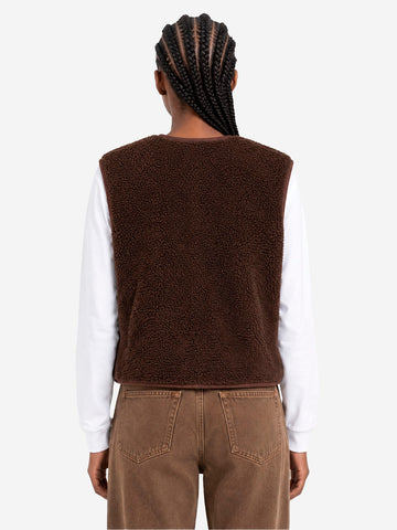 AMERICAN VINTAGE Gilet ampio marrone in pile Marrone