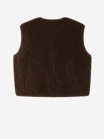 AMERICAN VINTAGE Gilet ampio marrone in pile Marrone