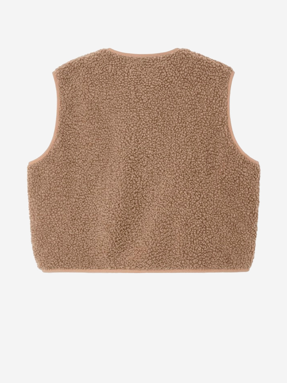 AMERICAN VINTAGE Gilet ampio marrone noce in pile Beige Urbanstaroma
