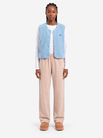 AMERICAN VINTAGE Gilet ampio ghiaccio in pile Celeste