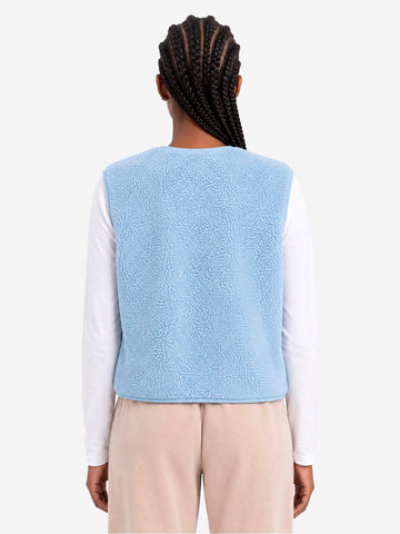 AMERICAN VINTAGE Gilet ampio ghiaccio in pile Celeste