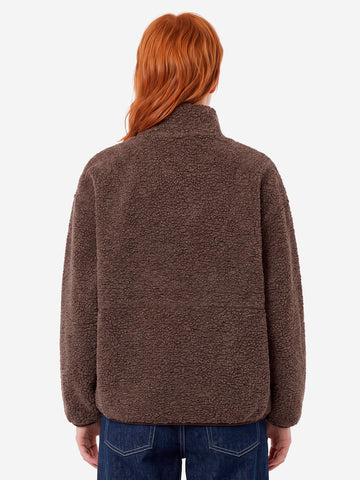 Veste ample marron en polaire