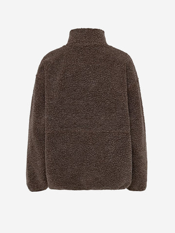 Veste ample marron en polaire