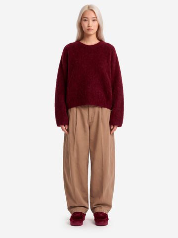 AMERICAN VINTAGE Maglione bordeaux in misto lana con collo rotondo Bordeau