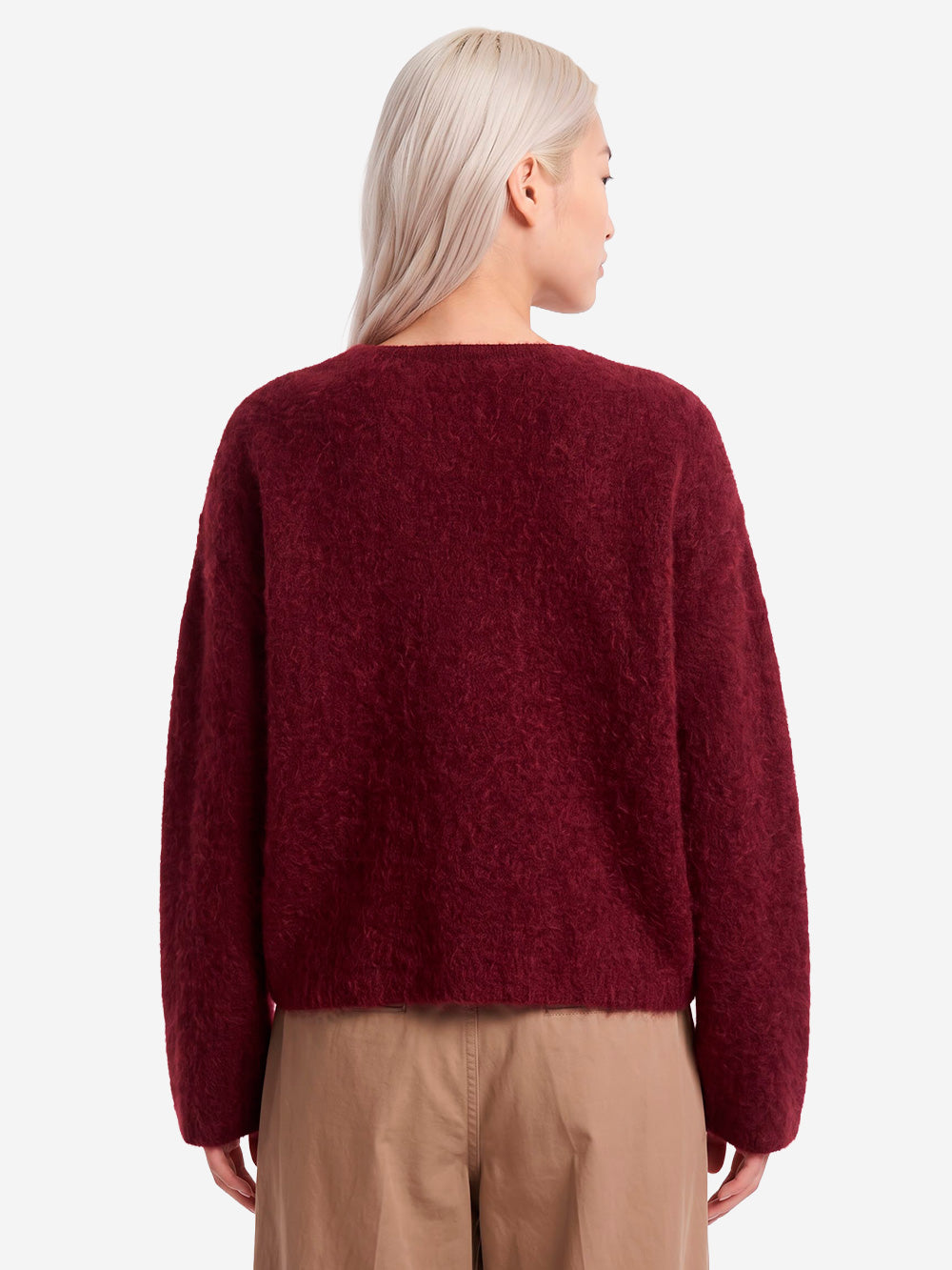 AMERICAN VINTAGE Maglione bordeaux in misto lana con collo rotondo Bordeau Urbanstaroma