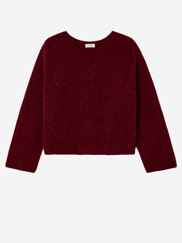 AMERICAN VINTAGE Maglione bordeaux in misto lana con collo rotondo Bordeau