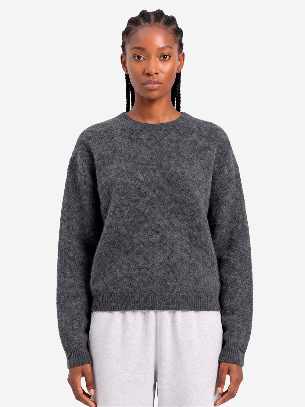 AMERICAN VINTAGE Maglione oversize grigio in misto alpaca Grigio Urbanstaroma
