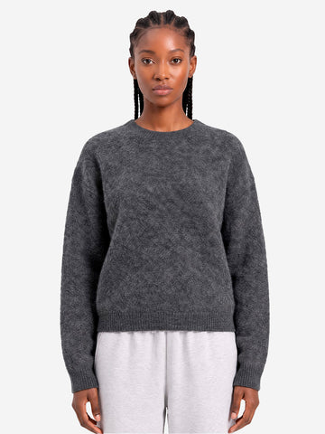 AMERICAN VINTAGE Maglione oversize grigio in misto alpaca Grigio