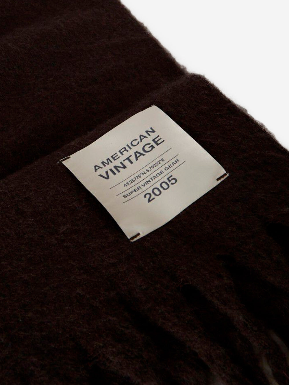 AMERICAN VINTAGE Sciarpa in misto lana nero Marrone Urbanstaroma