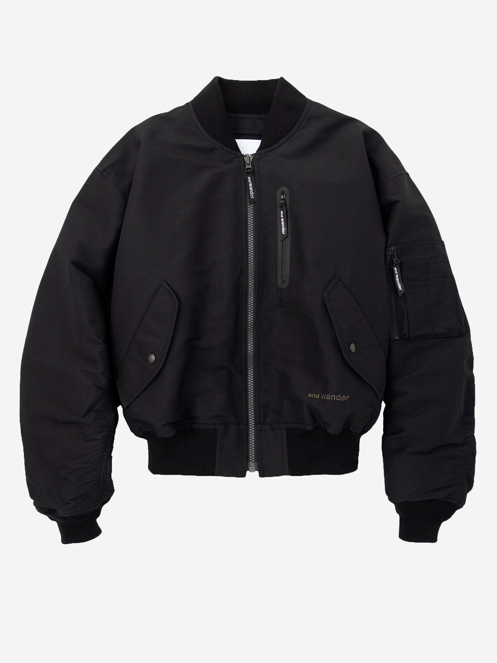 AND WANDER Bomber 'Flight' in misto nylon cordura Nero Urbanstaroma