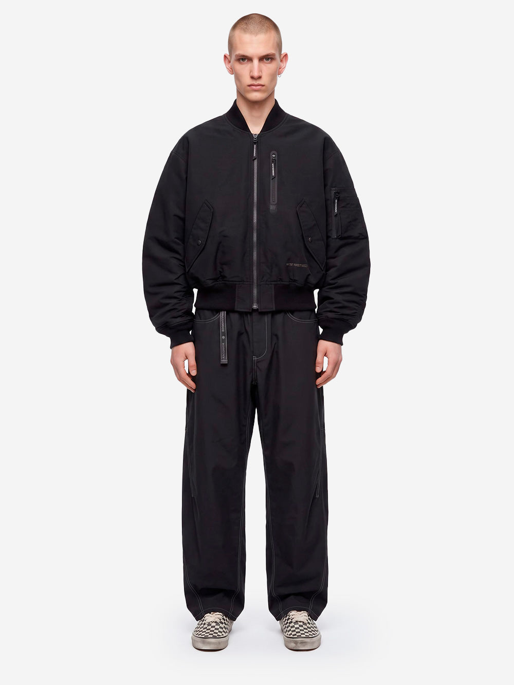 AND WANDER Bomber 'Flight' in misto nylon cordura Nero Urbanstaroma