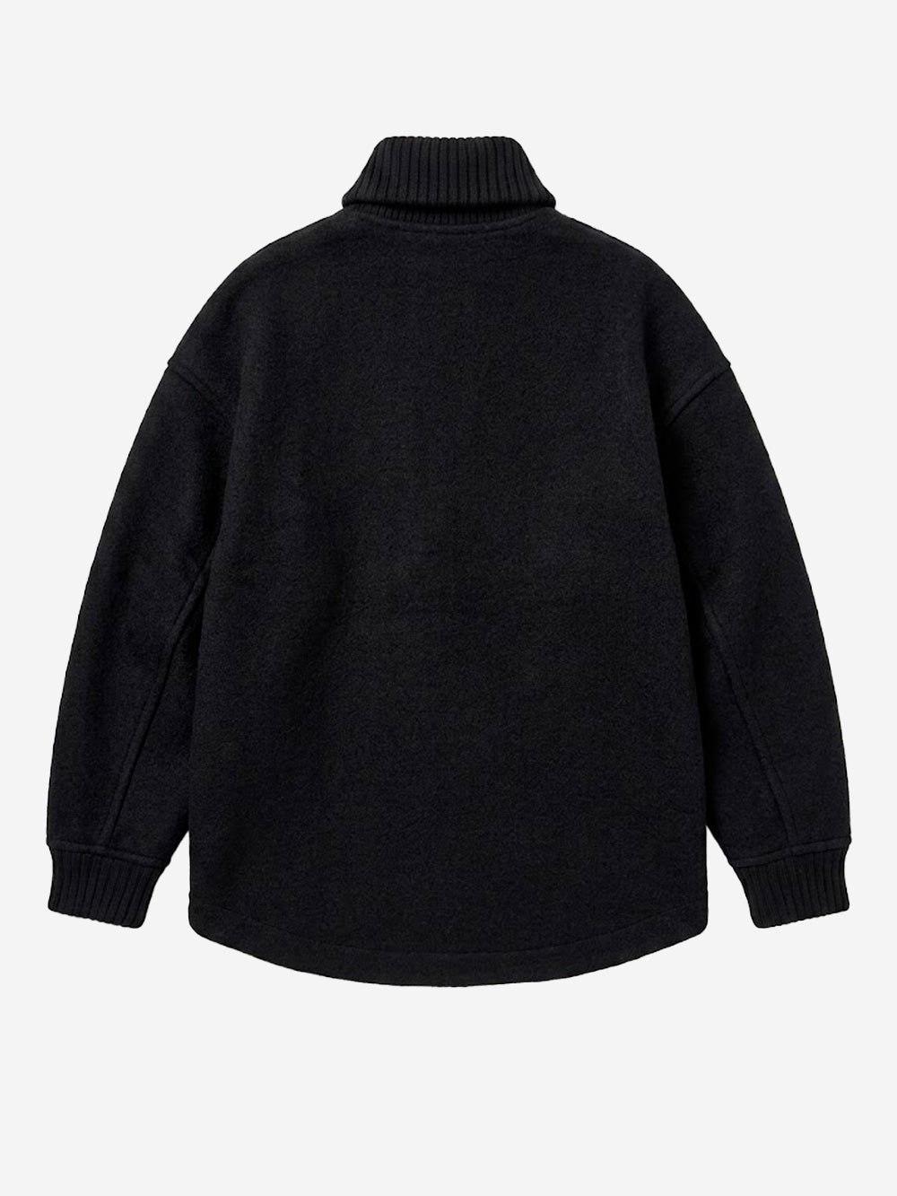 AND WANDER Giacca Lunga Wool Shaggy Nero Urbanstaroma