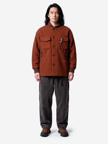 AND WANDER Giacca Lunga Wool Shaggy marrone Marrone