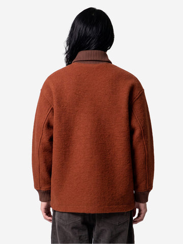 AND WANDER Giacca Lunga Wool Shaggy marrone Marrone