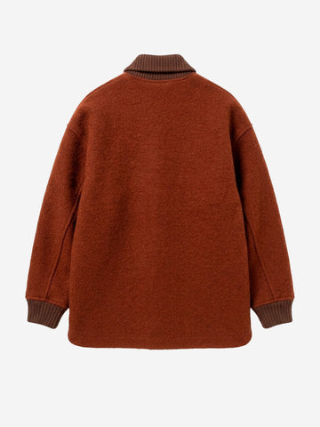 AND WANDER Giacca Lunga Wool Shaggy marrone Marrone