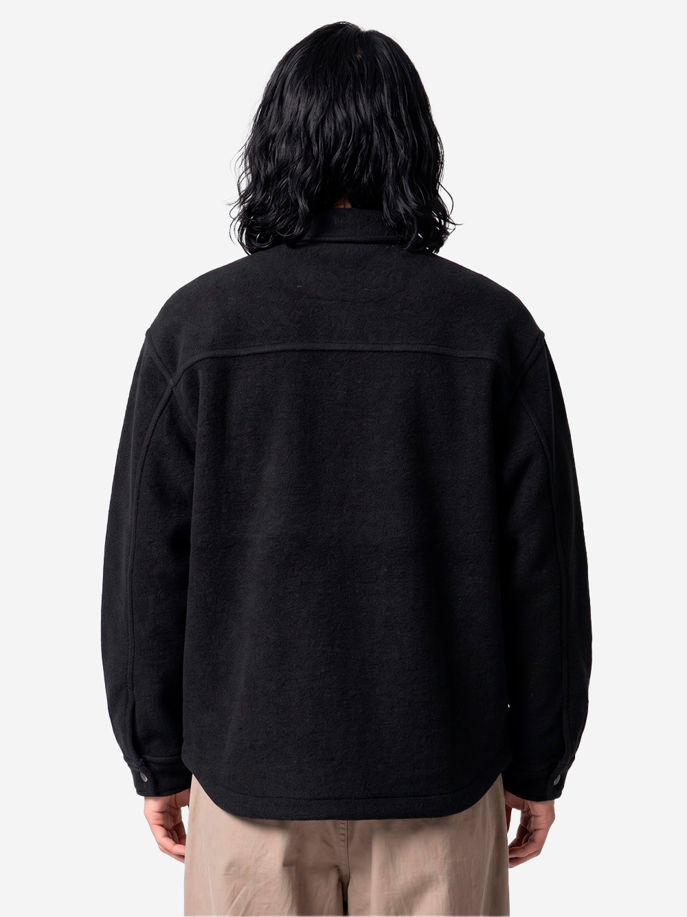 AND WANDER Giacca in misto lana 041 con zip Nero Urbanstaroma