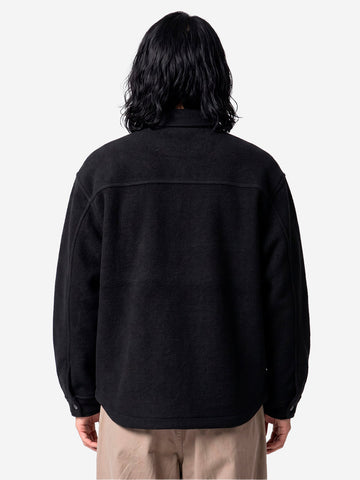 AND WANDER Giacca in misto lana 041 con zip Nero