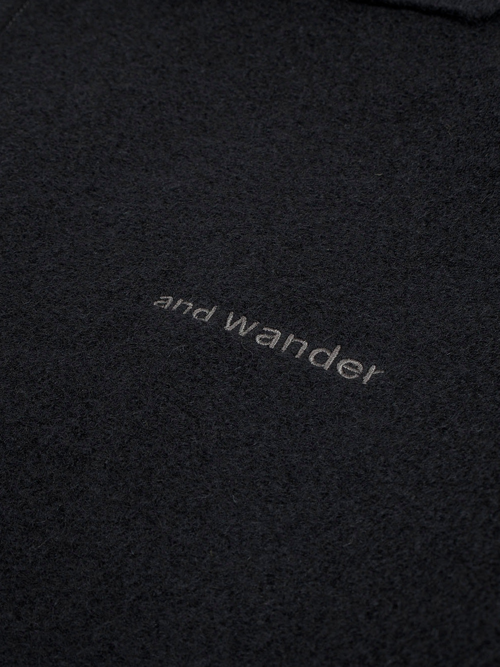 AND WANDER Giacca in misto lana 041 con zip Nero Urbanstaroma