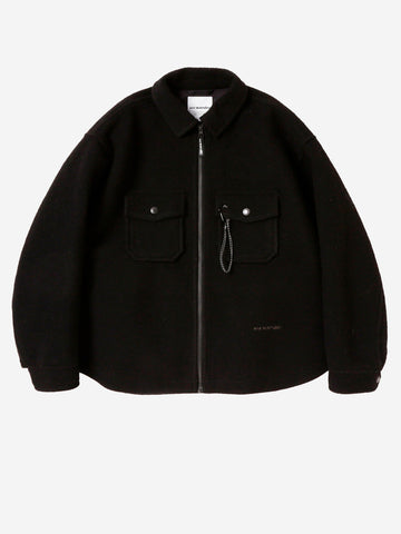 AND WANDER Giacca in misto lana 041 con zip Nero