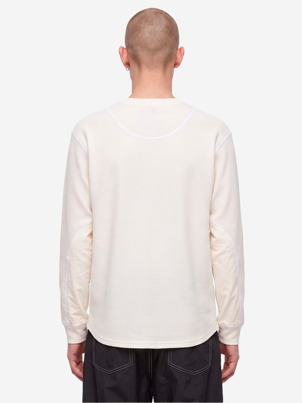 AND WANDER Tee a maniche lunghe waffle bianca Naturale Urbanstaroma