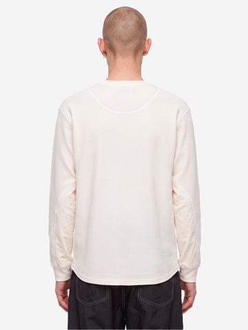 AND WANDER Tee a maniche lunghe waffle bianca Naturale