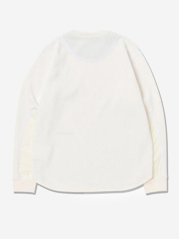 AND WANDER Tee a maniche lunghe waffle bianca Naturale