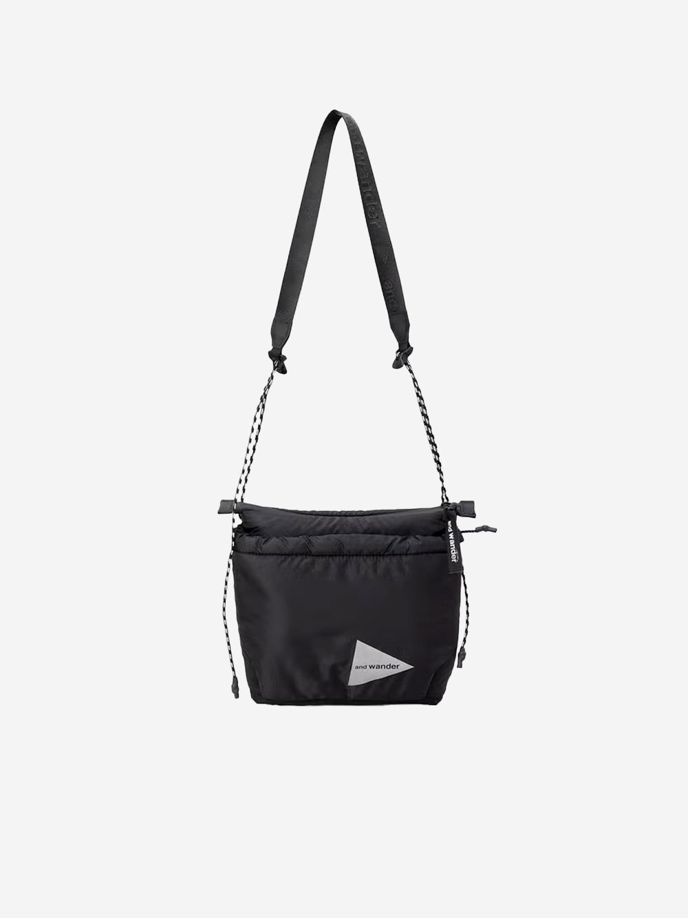 AND WANDER Borsa a tracolla 148 Puffer Mini Ripstop nera Nera Urbanstaroma