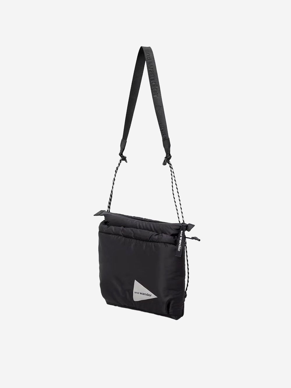 AND WANDER Borsa a tracolla 148 Puffer Mini Ripstop nera Nera Urbanstaroma