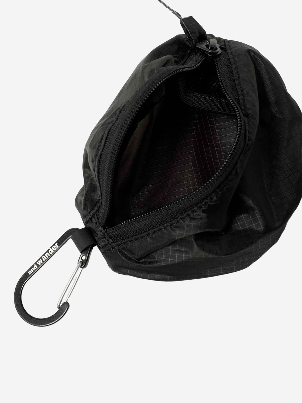 AND WANDER Mini pouch nera in silnylon Nero Urbanstaroma