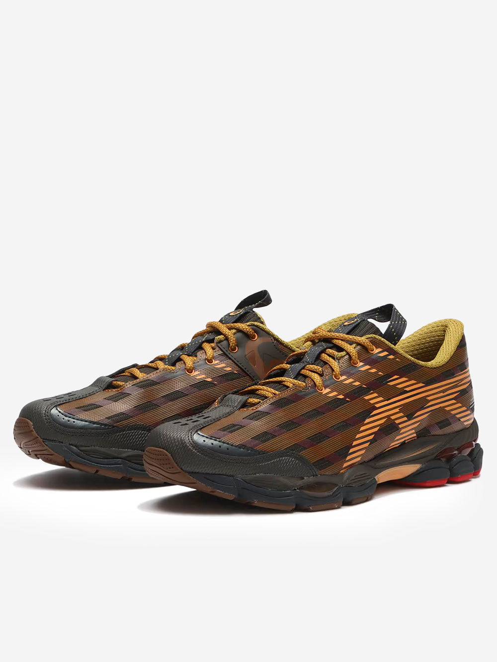 ASICS US8-S GEL-SJ33 Kiko Kostadinov Studio 'Black Coffee Orange Lily' Marrone arancio Urbanstaroma