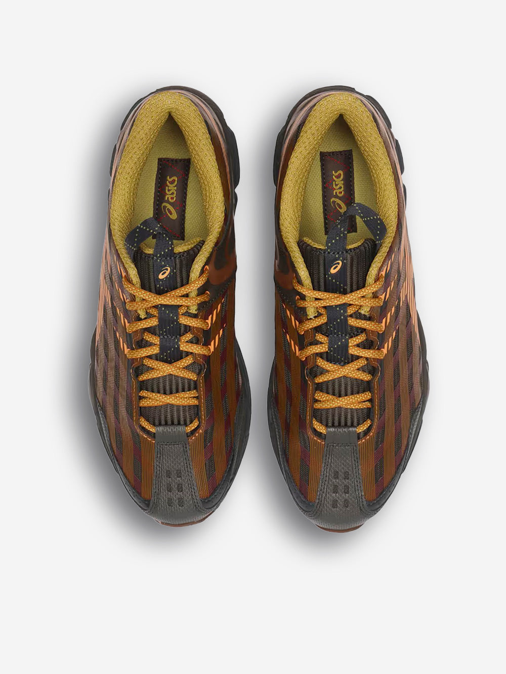 ASICS US8-S GEL-SJ33 Kiko Kostadinov Studio 'Black Coffee Orange Lily' Marrone arancio Urbanstaroma