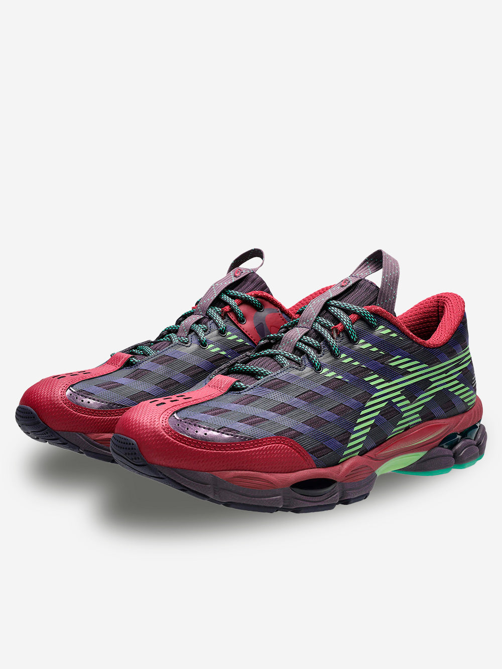 ASICS US8-S GEL-SJ33 Kiko Kostadinov Studio 'Deep Plum Fresh Grass' Multicolor Urbanstaroma