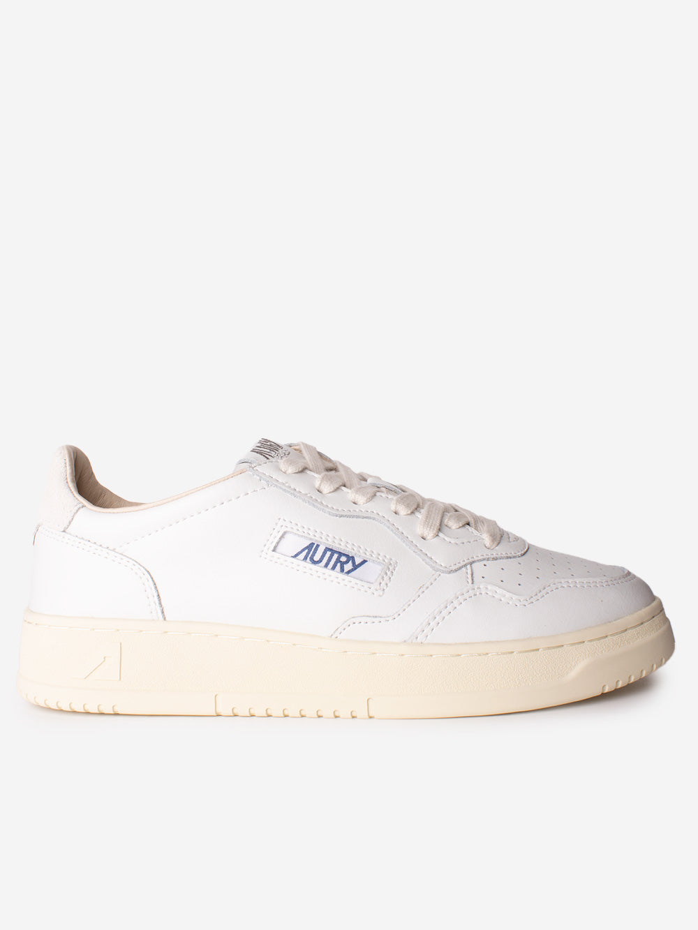 AUTRY M Medalist Low in pelle bianca con logo in suede bianco Bianco Urbanstaroma