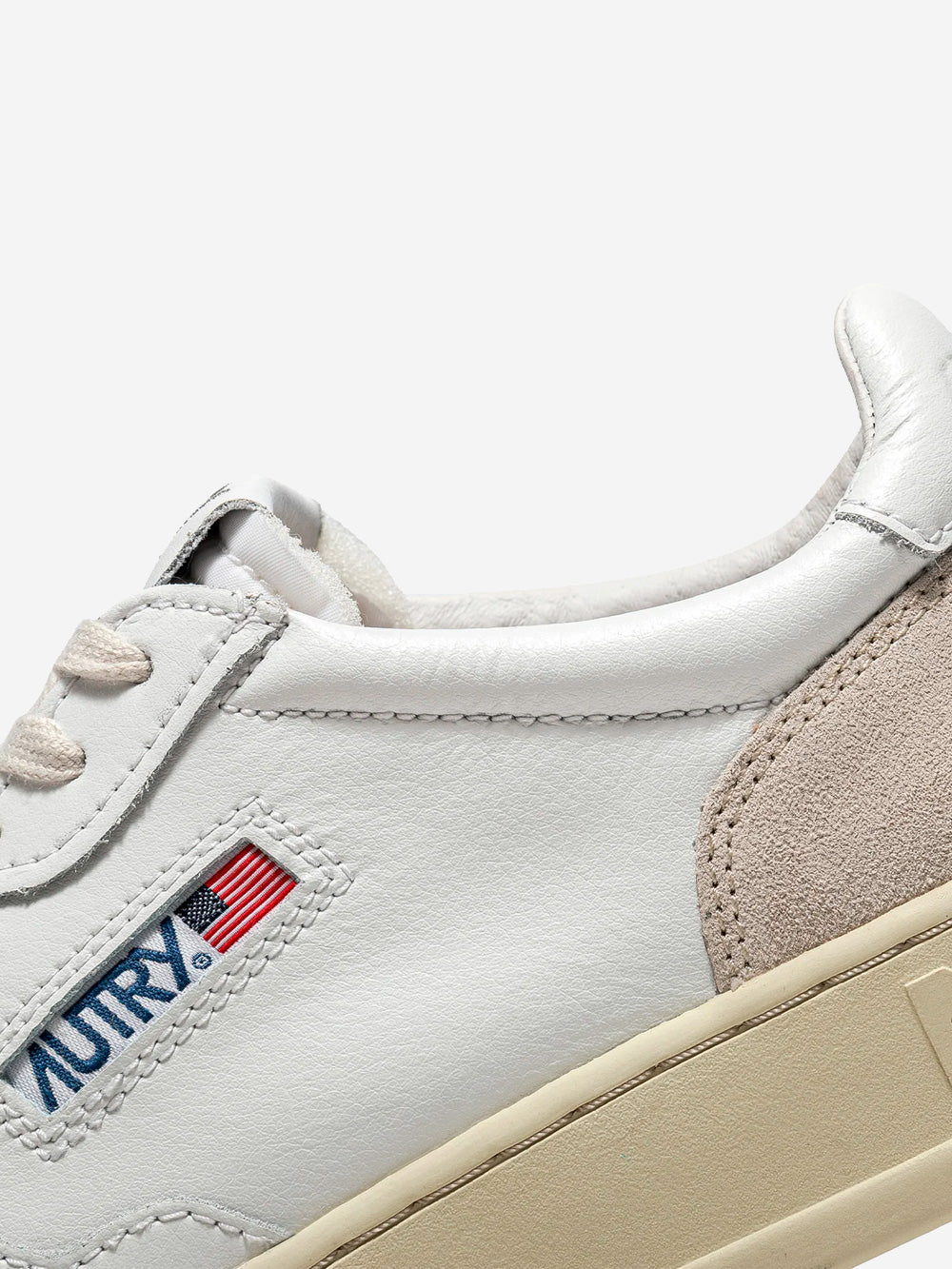 AUTRY M Medalist Low in pelle bianca e suede beige Bianco Urbanstaroma