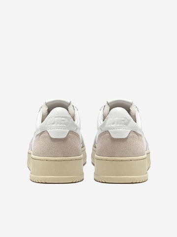 AUTRY M Medalist Low in pelle bianca e suede beige Bianco