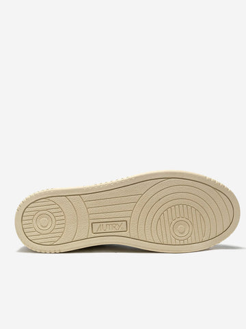 AUTRY M Medalist Low in pelle bianca e suede beige Bianco