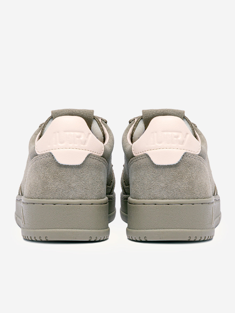 AUTRY M Medalist Low in suede salvia con talloncino avorio Salvia Urbanstaroma