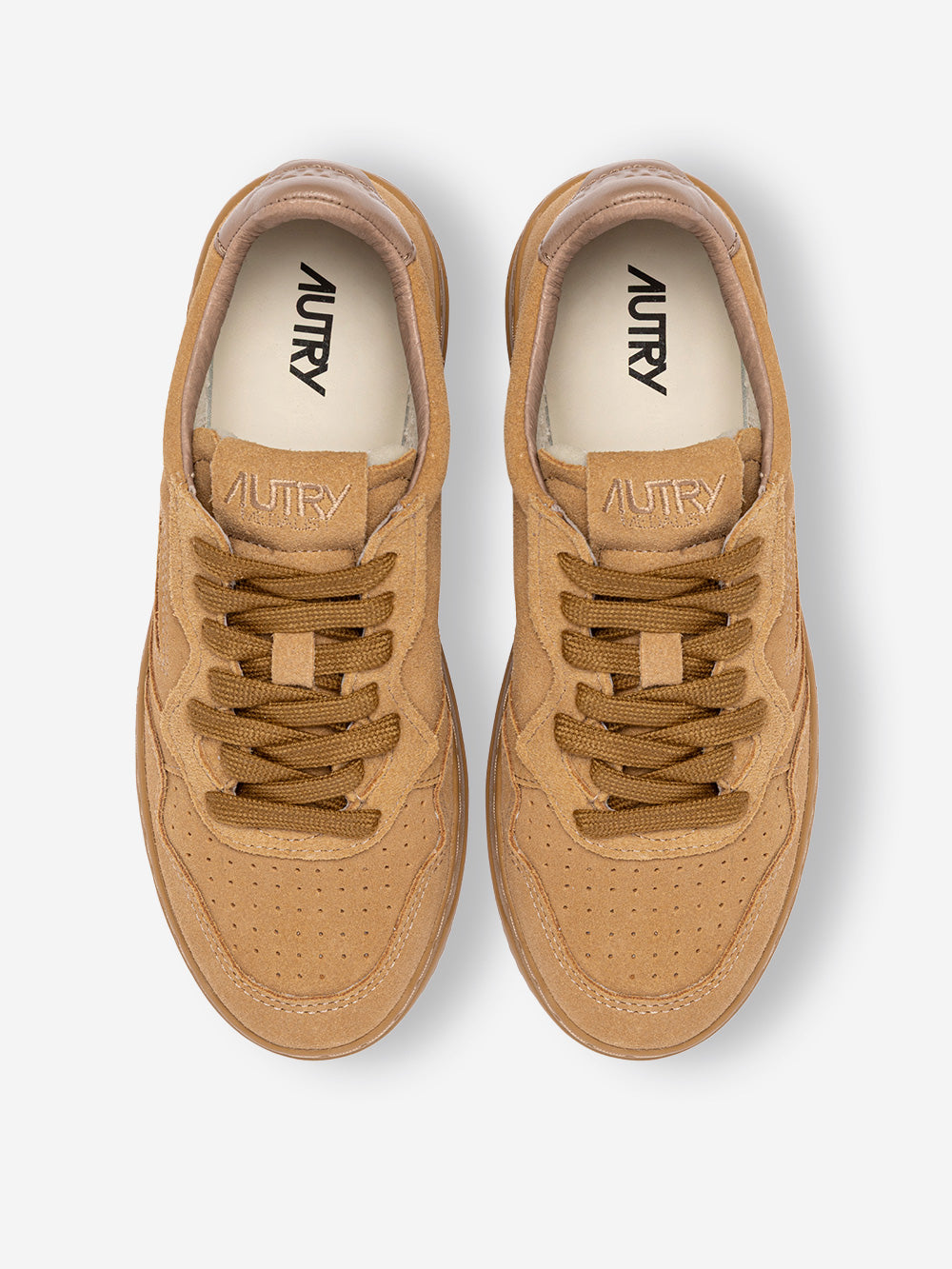 AUTRY M Medalist Low in suede marrone rame Marrone Urbanstaroma