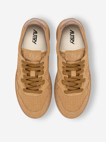 AUTRY M Medalist Low in suede marrone rame Marrone