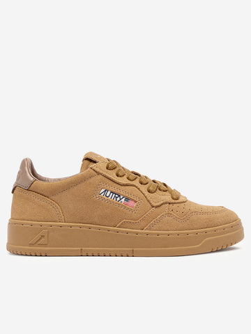 AUTRY M Medalist Low in suede marrone rame Marrone