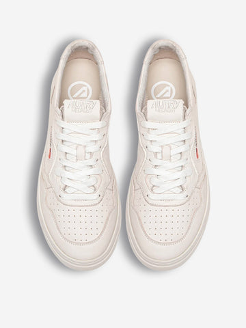 AUTRY M Medalist Low in nappa super soft bianco ottico Bianco
