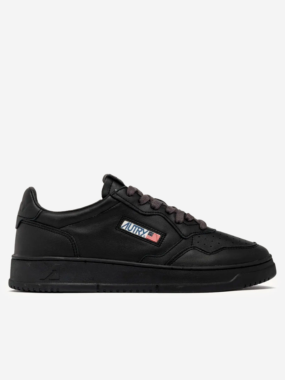 AUTRY M Medalist Low in pelle nera Nero Urbanstaroma