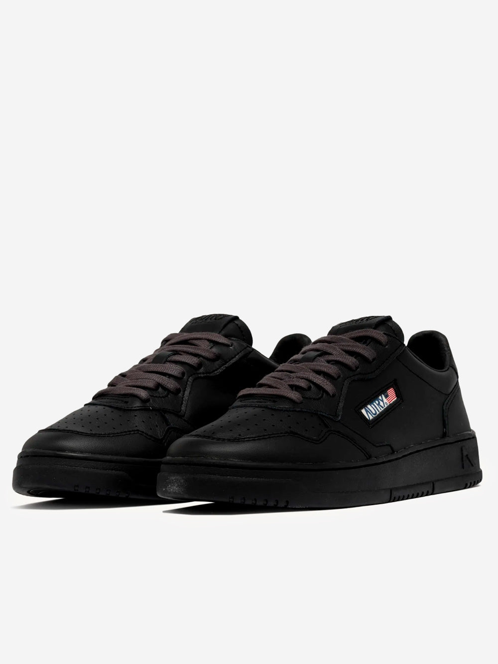 AUTRY M Medalist Low in pelle nera Nero Urbanstaroma