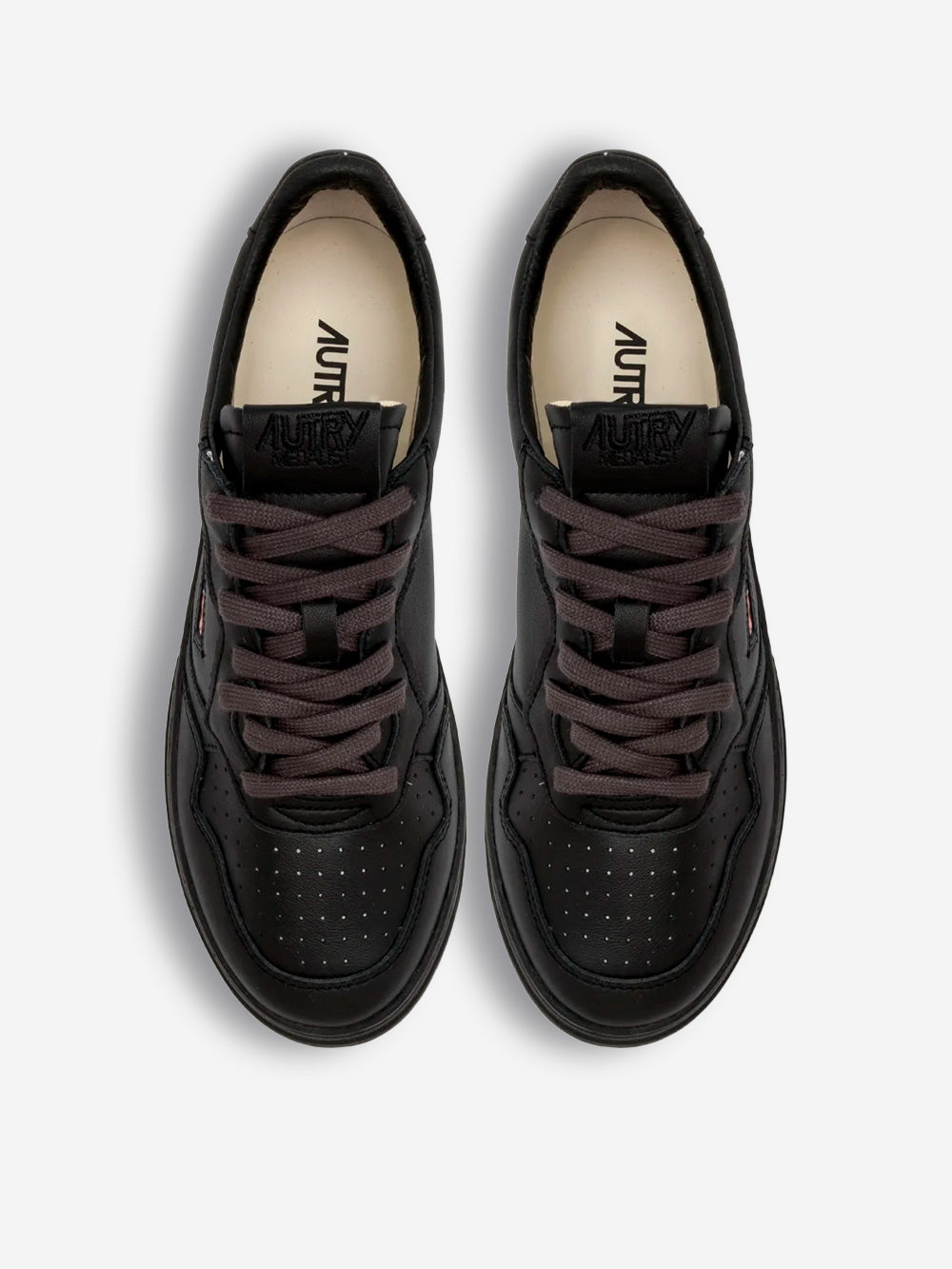 AUTRY M Medalist Low in pelle nera Nero Urbanstaroma